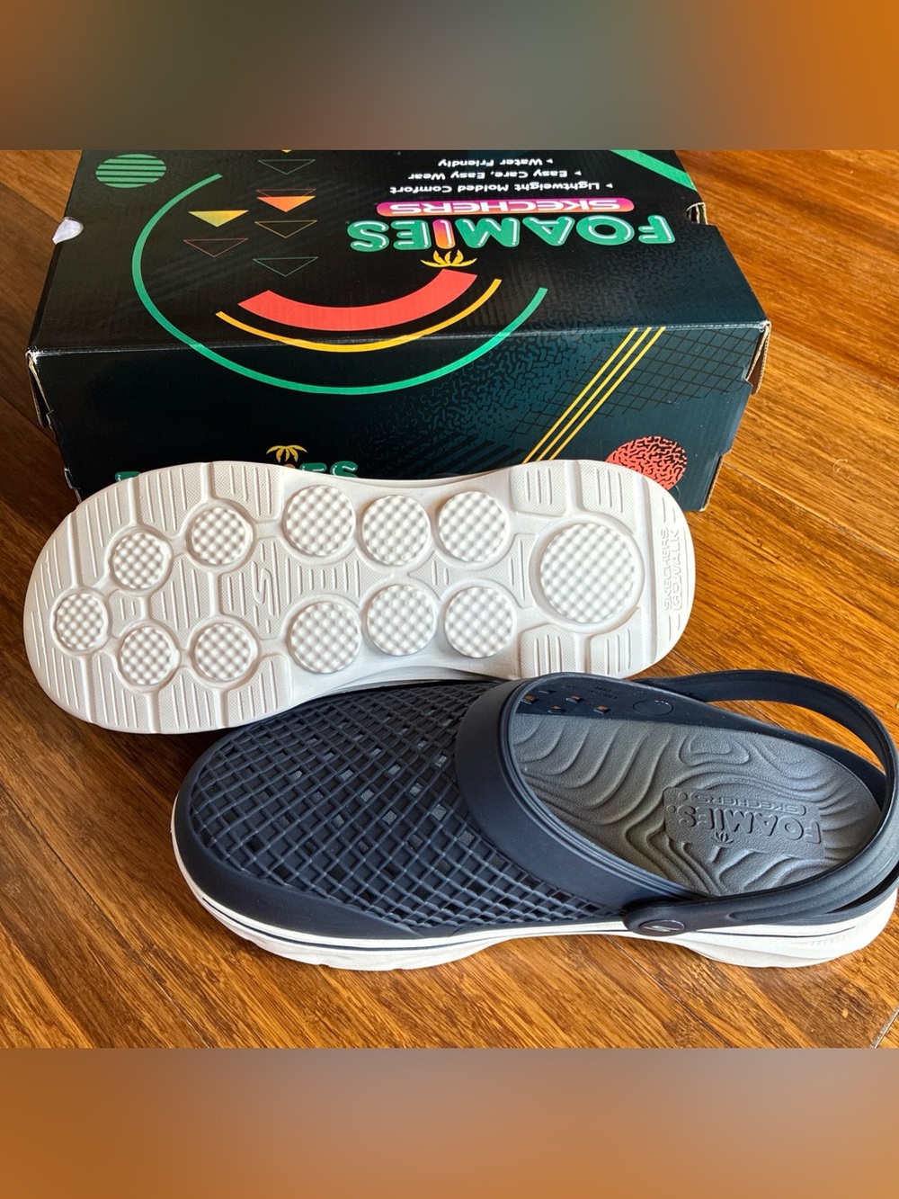 Sketchers Foamies Men’s 10 Clog Shoe New/Box - Picture 7 of 8